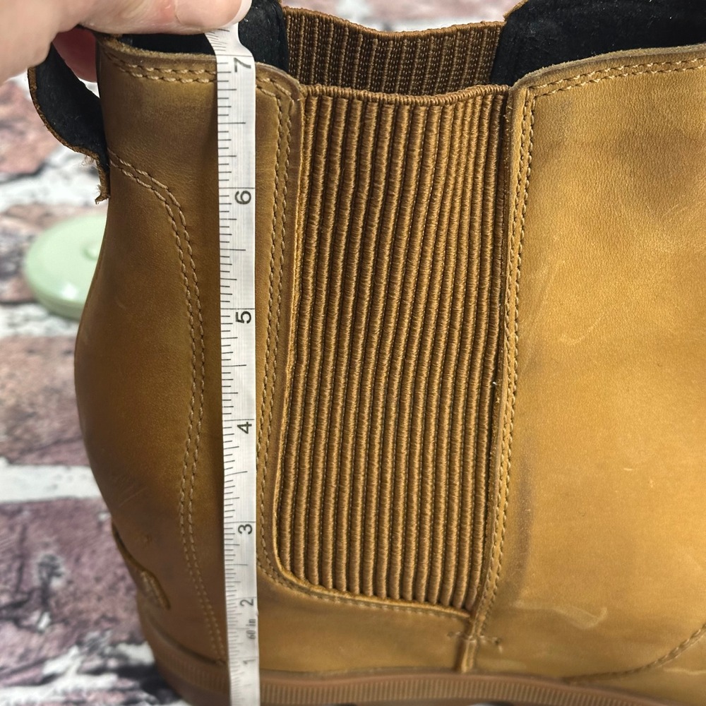 Sorel Women's Wedge Ankle Boots‎ Tan Leather Elastic Side Size 10.5 - Picture 16 of 16